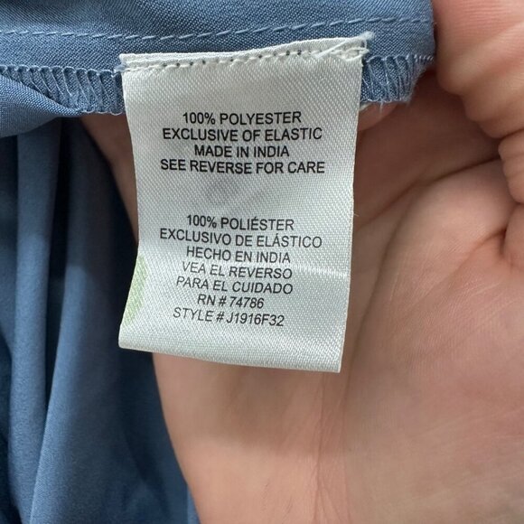 Patrons of Peace Blue Floral Smocked Long Sleeve Dress J1916F32 Womens sz Medium - Picture 3 of 5